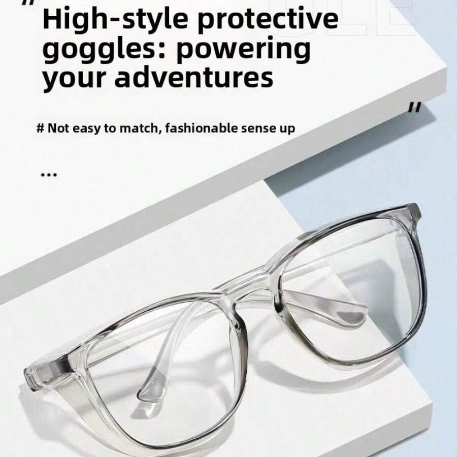 1 Piece Of Goggles, Dustproof And Foggy, Windproof And Pollen-Proof For Cycling, Anti-Blue Light For Adults, Protective Labor Insurance And Splash-Proof. - Khung màu xám - Xem 1