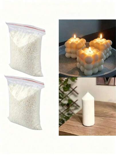 Die Rohstoffe für die Kerzenfertigung sind natürliche Sojawachwürfel, geeignet für DIY Kerzenfertigung. Sie können verwendet werden, um Kerzen in verschiedenen Formen wie Säulenkerzen, Herzkerzen, Turmkerzen usw. herzustellen. Sie sind kompatibel mit einer Vielzahl von Schmelzgeräten und sehr geeignet für Halloween, Weihnachten, Neujahr, Muttertag und Osterdekoration Kerzen. Sie sind auch der Rohstoff für duftende Kerzen.