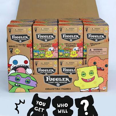 Spin Master 1pc Official Genuine Fuggler Figurine Collection (Blind Box) - The "Funny Ugly Monster" Series Of Blind Box Figurines Desktop Ornaments Decor Mystery Box Random Collection Popular Toys Surprise Gift