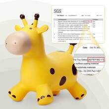 TOY Giraffe Bouncy Horse Hopper For Toddlers, Bouncy Animals Jumping Horse, Inflatable Ride On Bouncer Hopping Toys Gifts For Boys Girls 18 Months 2 3 4 5 6 Years Old - 綠色彈跳恐龍 - 查看 10