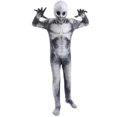 Kids Skeleton Costume Boys Girls Ghost Halloween Fancy Dress Outfit Children  UK