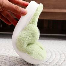 Hauioe Christmas Slippers Cartoon Plush Slippers Winter Soft Green Merry Christmas Gifts - Xanh lá cây a - Xem 5