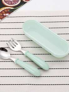 2pcs Customized Cutlery Set, Customized Engraved Name Spoon & Fork Set - Stainless Steel Flatware Set, Stainless Steel Tableware, Mother's Day, Birthday, Father's Day, Graduation, Wedding, Housewarming, Restaurant, Kitchen, Office, School, Multi-Functional, Anti-Mold, Ornamental, Reusable, Stainless, Exquisite, Stylish, High-Quality,