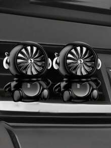 1pc Car Fragrance Diffuser With Astronaut Design, Air Vent Mounted Rotating Fan, Long Lasting Subtle Scent
