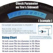 Spare Tire Cover, Wheel Cover With American USA PVC Leather Waterproof Dust - Proof Universal Fit Trailer RV SUV Vehicle 15 Inch - 14 Inch - View 7