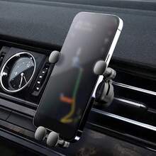 Car-Mounted Mobile Phone Holder With Air Outlet, Multifunctional Hook Type, 360-Degree Rotation, Gravity Car Navigation Mobile Phone Holder - A - View 6