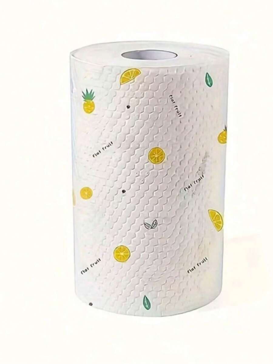 1 Roll (50/100pcs) Soft Cloth Wipes, Disposable Kitchen Towels, Reusable Dish Cloths, Cleaning Rags, Non-Stick Oil Cleaning Wipes, Degreasing Wet Wipes, Household Cleaning Cloths, Drying Cloths, Cleaning Supplies, Cleaning Tools (Random Prints)