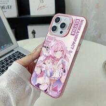 Honkai Impact 3rd Elysia Pattern Large Hole Thickened Matte Case For IPhone 17 Air/16/15/14/13/12 Pro Max/17 16 Plus 11 X/Xsmax/7/8/Se Anti-Drop Anti-Fingerprint Hard Case - 粉色 - 查看 6