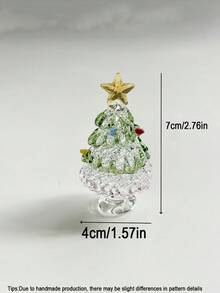 1pc Colorful Mini Crystal Christmas Tree Crafts Decoration,For Christmas Miniature Scene Decor,Mini Tabletop Decor,Car Center Console Decoration,Christmas Home Decor,Parties Atmophere Decor,Festival Christmas/Thanksgiving/New Year Gift,Christmas Stocking Fillers,Office Desk Decor,Pink Christmas Decorations,Christmas Table Decoration,Stocking Fillers