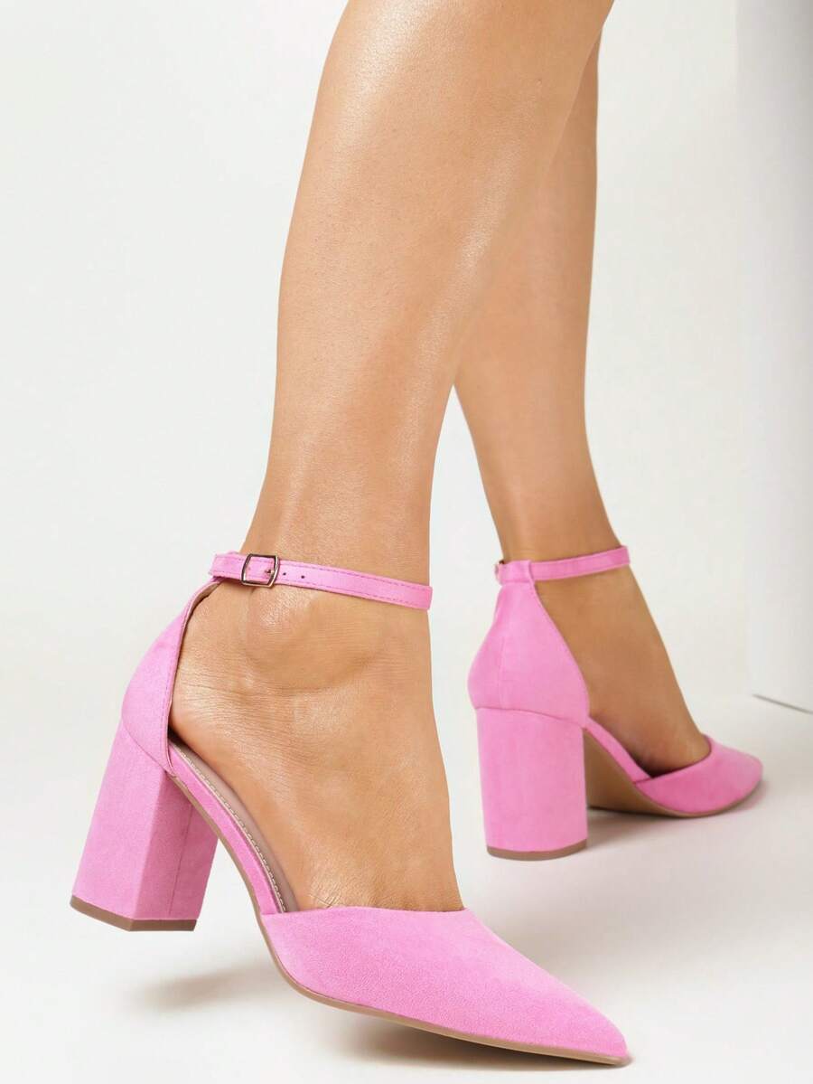 Elegant Buckle Strap Heels - Women's Summer Evening/Party Shoes