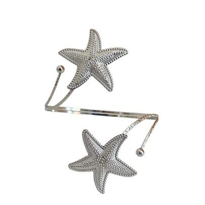 Kit 02 Prendedores de cortina Estrela do Mar Aro Recartilhado