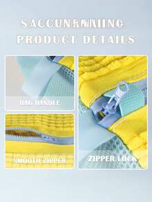 鞋类洗衣机袋，运动鞋清洁洗衣袋，适用于洗衣机和烘干机，旅行收纳袋，抽绳鞋袋，鞋套，便携式防尘，男女通用，旅行必备，邮轮必备，度假必备 - 彩色 - 查看 4