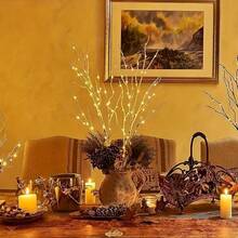 OBOVAY 1pc/3pcs/5pcs/8pcs Battery Powered LED Birch Branch Decorative Lights, Artificial Tree Branch Lights For Elegant Indoor Christmas And New Year Decoration, Fashionable Holiday Home Decor (Batteries Not Included) - Multicolor - View 9