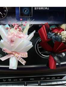 1 件装汽车出风口香薰三重玫瑰花束