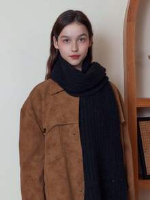 1 szt. damski szalik w jednolitym kolorze w kratkę, ciepły i wiatroszczelny z wełną, miękki i przyjazny dla skóry, odpowiedni do codziennych dojazdów do pracy i podróży, jesień/zima