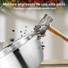 Bowls de cocina 9 Piezas, Bowl acero inoxidable, Boles Mezcladores para Ensalada, Cesta de Drenaje, ralladores, Apilables, para Hornear, Mezclar, Ensalada, almacenar alimentos, cocina accesorios - Pago - Ver 10