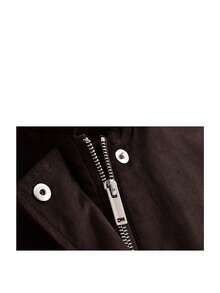 Chaqueta corta de ante de unicolor versátil y casual para mujer, estilo minimalista, abrigo de manga larga para otoño