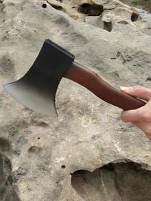 1 件泡沫斧，有趣的万圣节服装派对魔术道具泡沫斧刀武器玩具，派对道具，舞台表演道具，摄影道具 - 棕色 - 查看 4