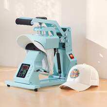 Hat Heat Press Machine, With 4pcs Interchangeable Platens, Precise Temperature And Time Control, Hat Press For Iron On And Sublimation Projects, For Caps, Headbands, Cuffs, Face Masks, Green - Green 4 In 1 - View 10