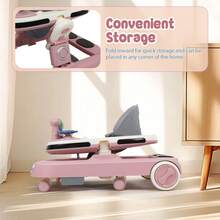 Andadera Musical Bebé Juguetes Interactiva Plegable 4-in-1,Andador para bebé, andador multifuncional con patas arqueadas, se puede empujar o sentarse para aprender a caminar. - Rosa - Ver 10