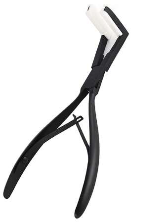 一套不锈钢密封钳，扁平接发工具，真人发接发造型夹工具，胶带夹，黑色，美发造型工具，美发造型套装，美发配件