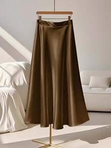 Chiếc váy đa năng mặt satin thanh lịch này là sự lựa chọn hoàn hảo cho mùa xuân. Rất phù hợp cho những buổi đi chơi hàng ngày, du lịch, tiệc tùng, ngày Valentine và các buổi hẹn hò. (Không bao gồm thắt lưng) Mùa hè - Màu be - Xem 8