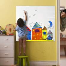 Pizarra Blanca Adhesiva, MTQ Pizarra de PVC Pegatinas con 1 Rotulador Borrable Gratuito, Tablero Blanco Papel Pizarra Impermeable Flexible Pegatina para Escuela Oficina Hogar etc. (60 * 200CM) - negro - Ver 6