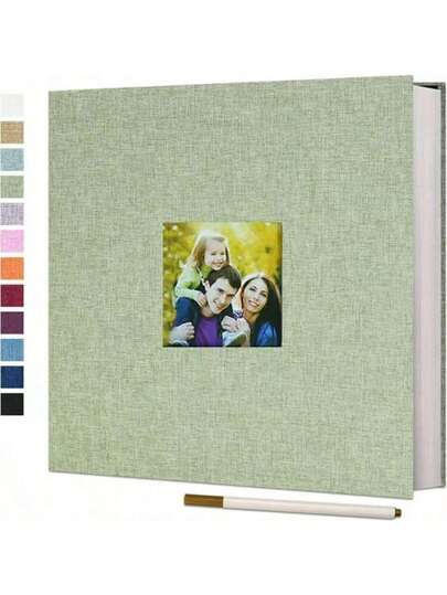 ألبوم لاصق ذاتيًا 3x5 4x6 5x7 8x10 ألبوم صور سكرابوك 40 صفحة فارغة غطاء كتان DIY