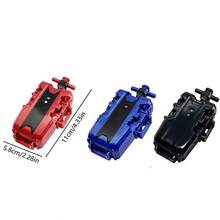 2 件套陀螺玩具，带拉线发射器，红色/黑色/蓝色发射器搭配单个 BX 陀螺，周末礼物，惊喜礼物