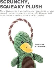 Outward Hound Ranch Roperz Cow Plush Squeaky Dog Toy - 脆皮鴨 - 查看 6