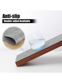 8 件皮革耐热餐垫双面布艺纹理皮革餐垫适用于餐桌防水可擦拭可水洗 PU 桌垫，易于清洁防滑餐垫 - 淺灰色 - 查看 6