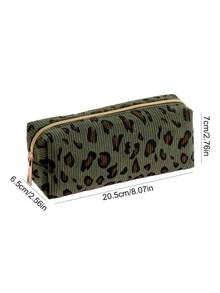 1/2 Estuche de lápices con estampado de leopardo, adecuado como regalo para 2026, hecho de tela de pana con cremallera de oro rosa. Útiles de oficina, útiles escolares, bolsa de almacenamiento de brochas de maquillaje, caja de lápices de escritorio, estuche de lápices portátil de gran capacidad, también se puede usar como bolsa de cosméticos. Ideal para estudiantes y trabajadores de oficina. Adecuado como regalo para el Día de San Valentín, Acción de Gracias, cumpleaños, temporada de regreso a la escuela, Día de San Nicolás, Epifanía. Estuche de lápices personalizable disponible. - multicolor - Ver 15