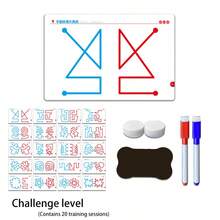 hoojojo 1 Peça Ferramenta de Ensino de Desenvolvimento do Cérebro Esquerdo e Direito, Auxílio para Melhoria do Equilíbrio e Atenção, Quadro Apagável Reutilizável, Conjunto de Treinamento de Coordenação Mão-Cérebro para Desenvolvimento Cerebral Geral, Acessórios de Treinamento de Controle de Caneta, Acessórios de Treinamento de Habilidades Motoras Finas, Suprimentos Educacionais Montessori, Desafio de Pensamento Jogo Cerebral, Acessórios de Interação Sensorial, Adequado para Ensino em Sala de Aula, Jogos Familiares e Locais de Festa Multiplayer