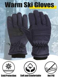 1 双儿童 8-12 岁 12-16 岁防水冬季雪地滑雪手套，户外保暖加厚滑雪手套，适合男孩女孩，儿童触摸屏防风保暖手套，适合跑步、骑自行车、足球、滑冰 - 1Pair - 查看 6