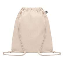 Yuki Cotton Drawstring Bag (Beige) - Beige - View 1
