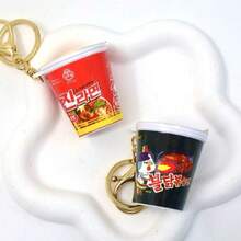 Korean Simulation Snack Bag Keychain Turkey Noodles Instant Noodles Pendant Fun Food Miniature