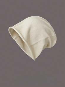 1pc Oversized Slouchy Beanie Hat For Men & Women, Minimalist Solid Color Ribbed Knit Skull Cap, Ultra-Soft Winter Headwear With Slouchy Fit, Versatile For Casual Street Style, Outdoor Activities & Daily Commute Winter Clothing