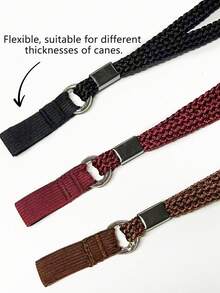 Rutschfester Handgelenkgurt für Gehstöcke älterer Menschen, aufgerüsteter Festziehseilkopf, starker gemusterter Seilkörper, Outdoor-Wanderstockgurt gegen Verlust, rutschfest und gegen Abfallen, kann auch zum Aufhängen von Regenschirmen und Schlüsseln verwendet werden, Handgelenkgurt für Gehstöcke, Wanderstockgurt, Handgelenkgurt für Stöcke