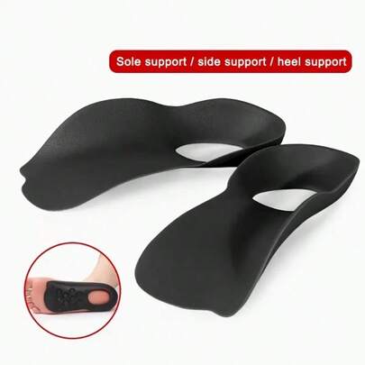 1 Pair Ergonomic Design Anti-Slip Shock Absorbing Heel Pads, Hexagon Shape Comfortable Insoles For Running, Walking, Standing, Unisex, Relieve Plantar Fasciitis, Durable & Flexible Material