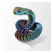 2/3 Stücke 30cm Schlangen Statue mit Locken - 3D gedrucktes Schlangen Spielzeug mit Schlangen Ei, mythisches Geschöpf Design, Dekoration für Zuhause, Stressabbau Spielzeug, geeignet für Weihnachten, ab 14 Jahren (zufällige Augenfarbe), Fidget Toy, 3D gedruckte Tiere - Schlange Viper, 3D Schlange, Mini 3D gedruckte Tiere, 3D gedruckte Schlangen, 3D gedruckte Schlange mit Ei