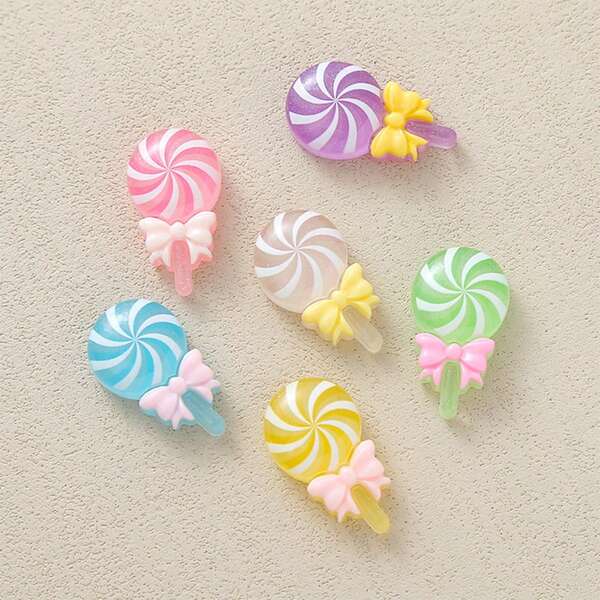 10/20/30 Pieces Of Glowing Resin Bowknot Accessories - Colorful DIY Jewelry, Shoes, And Phone Case Accessories - Randomly Mixed