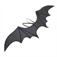 Alas de murciélago vampiro oscuro y malvado plegables y simuladas, adecuadas para fiestas de Halloween, fiestas de disfraces, actuaciones en el escenario, regalos navideños - Negro - Ver 3
