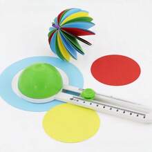 360 度圆形切刀，创意 DIY 手动旋转圆规刀，小号圆形划线刀，打孔器，备用刀片，圆形裁纸圆规刀，学生手工剪贴簿 DIY 划线刀 - 藍色 - 查看 7