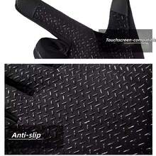 一双保暖抓绒摩托车冬季手套，防风触屏手套，适合骑行、滑雪、户外运动，是送给家人和朋友的绝佳春季礼物 - 紅色 - 查看 4