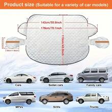 YITUMU Magnetic All-Season Car Windshield Cover – Waterproof & Windproof Frost Protector And Sunshade, Thick Oxford Fabric, Universal Fit For Cars, SUVs & Trucks