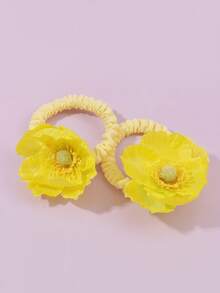 زوج من أربطة الشعر الزهرية البوهيمية، متعددة الاستخدامات وجميلة للاستخدام اليومي، حاملات ذيل الحصان، أربطة الشعر المطاطية، حبال الشعر، ربطات الشعر المطاطية