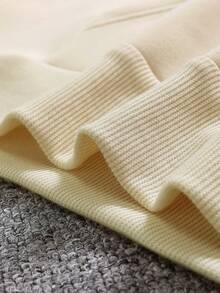 Men's Hoodie With English Slogan & Graphic Print, Thermal Lined, Fashionable Streetwear, Autumn/Winter, Long Sleeve Top