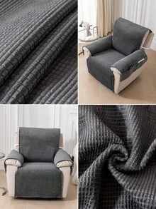 1 件现代简约纯色单人懒人沙发套 - 防滑躺椅保护垫，宠物友好型，可机洗，通用四季多功能垫，适用于单人沙发和躺椅 - 彩色 - 查看 8