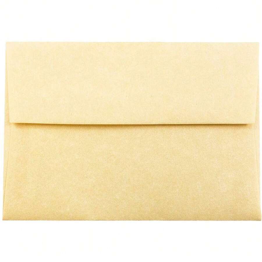 JAM PAPER A2 Parchment Invitation Envelopes - 4 3/8 X 5 3/4 - Natural - 50/Pack-8742 - 多色8 - 查看 1