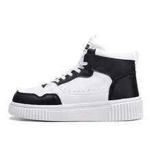 Unisex Lässig Leder Leichtgewicht Sneaker, Hochschuh